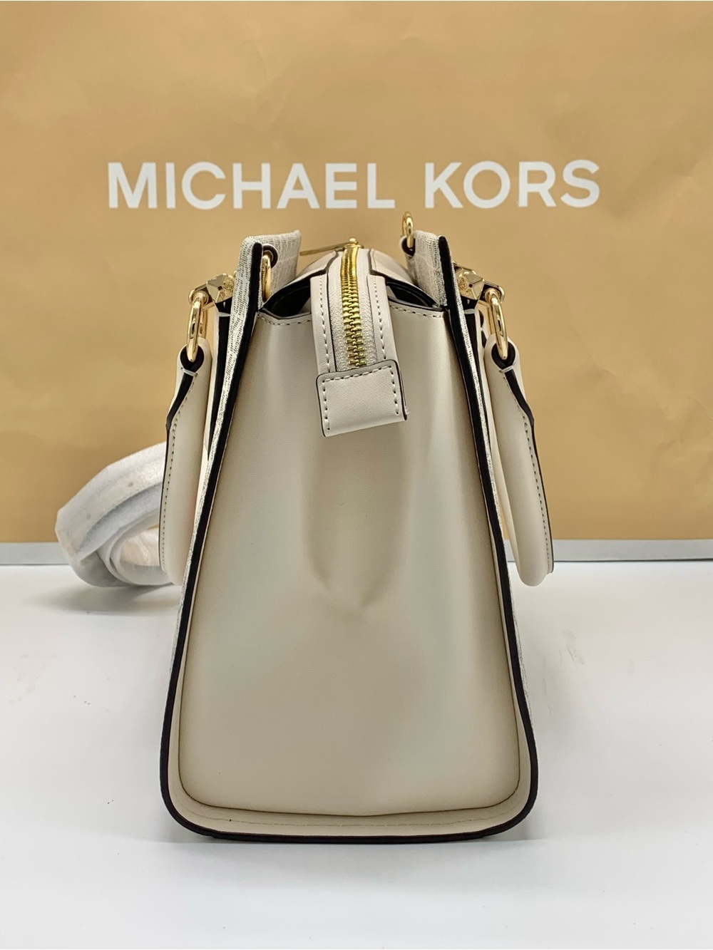 Michael Kors Marilyn Medium Embellished Signature Logo Satchel - Picture 5 of 14